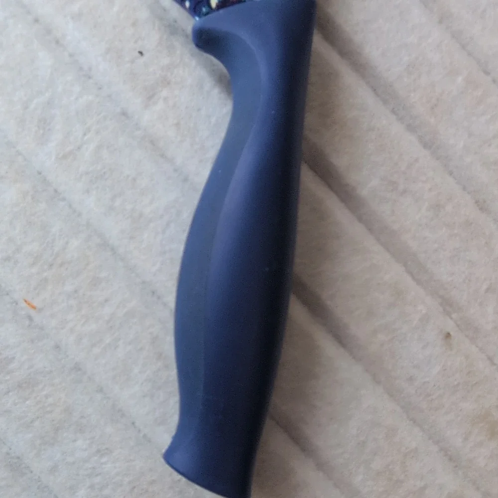 Multicolor Floral Nakiri Knife for‎ Vegetables with Plastic Handle